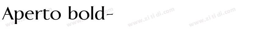 Aperto bold字体转换